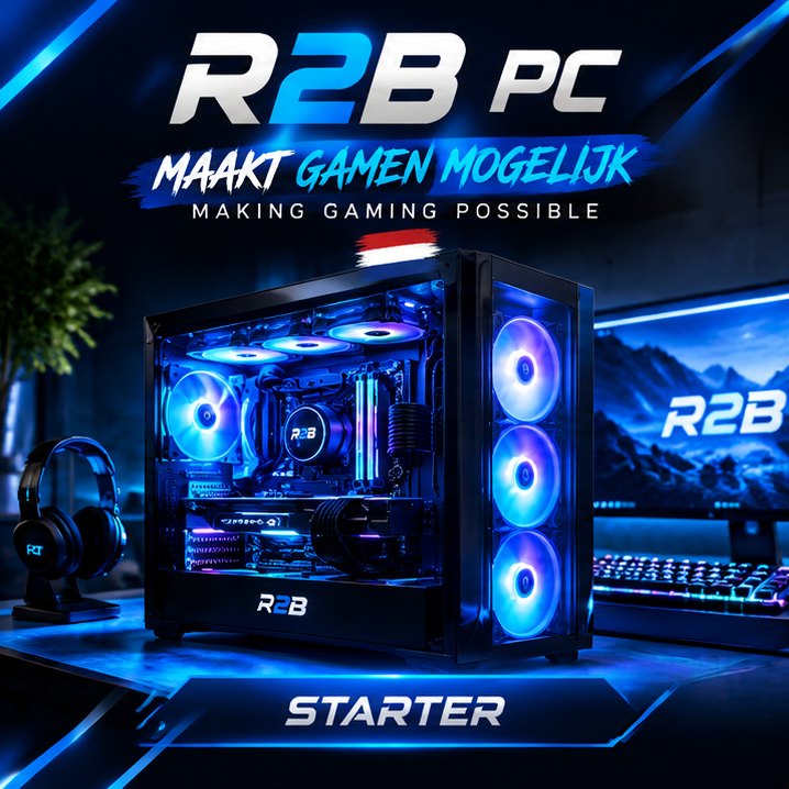 R2B Starter gaming PC — R2B PC maakt gamen mogelijk